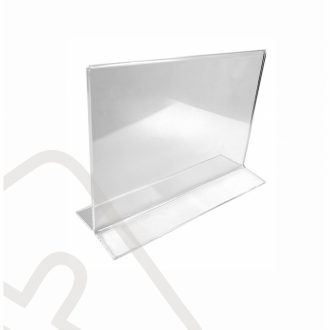 Hablador en acrilico  horizontal doble cara 14,8*21 cm