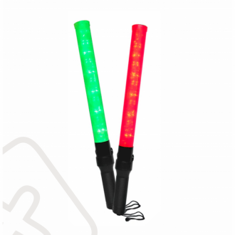 Baston luminoso rojo/verde de 54 cm largo, recargable